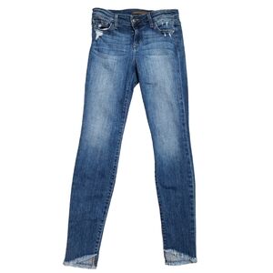 JOE'S Med Wash Distressed Raw Frayed Hem in Larissa Jeans W25